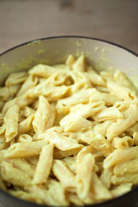 yellow-pasta-plant-based-pan-close