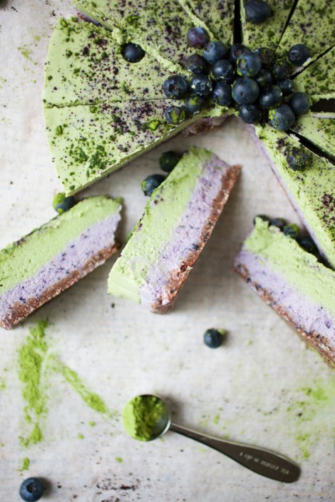 matcha-blueberry-cheesecake